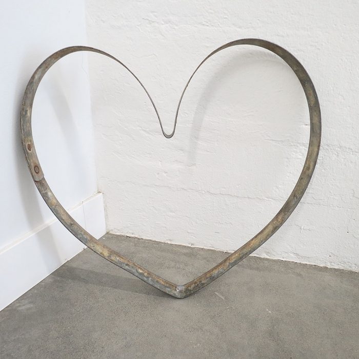 Wine Barrel Hoop Metal Heart | Catherine's Loft