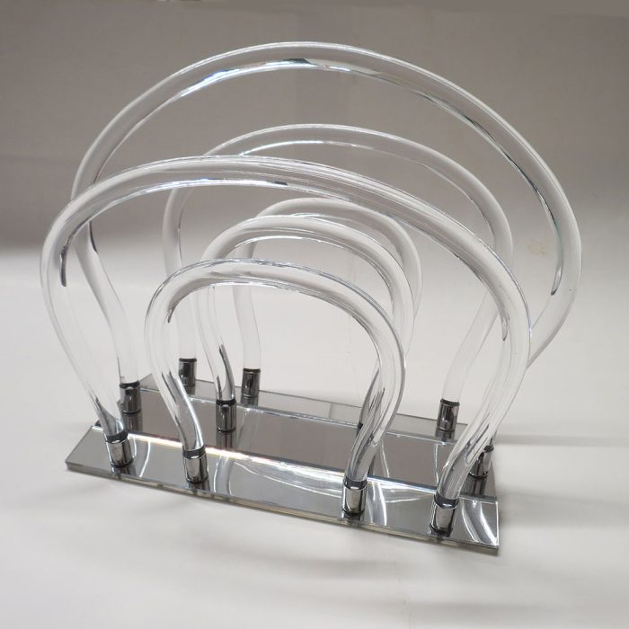 Vintage Mid Century Dorothy Thorpe Lucite Magazine Rack Stand 1960s | Catherine's Loft