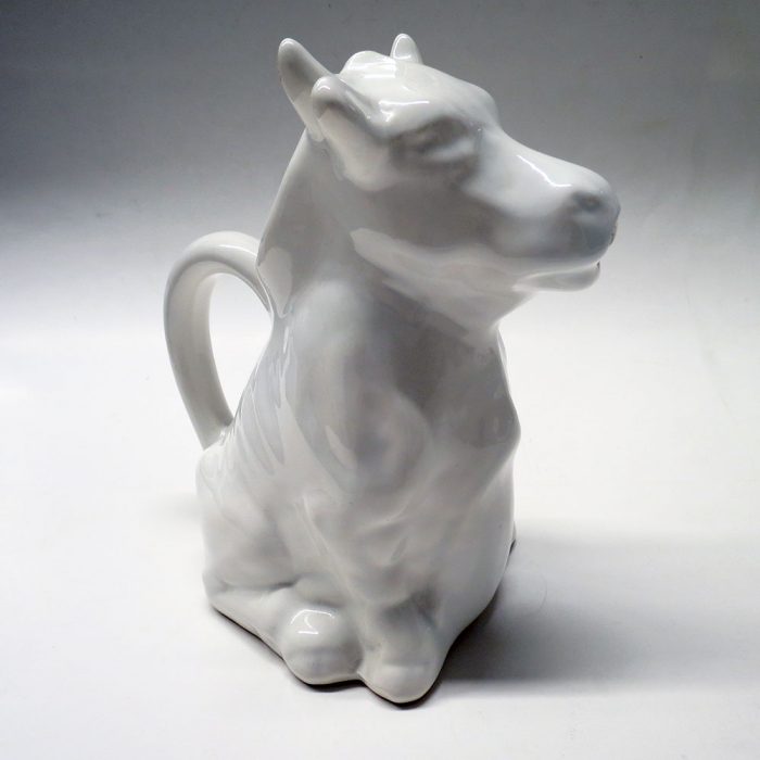 Vintage White Ceramic Cow/Bull Pitcher | Catherine's Loft