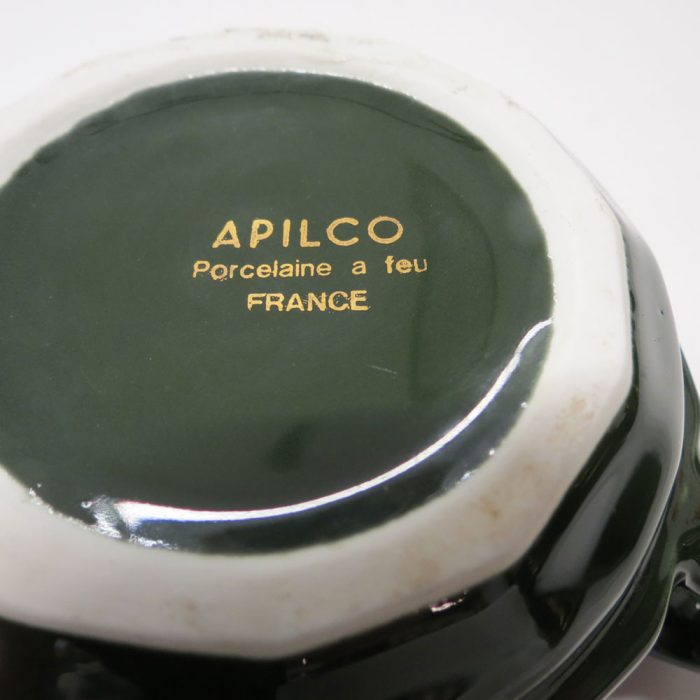 Apilco French Bistro Green/Gold Porcelain Serveware 46 Piece Set | Catherine's Loft