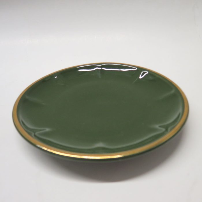 Apilco French Bistro Green/Gold Porcelain Serveware 46 Piece Set | Catherine's Loft