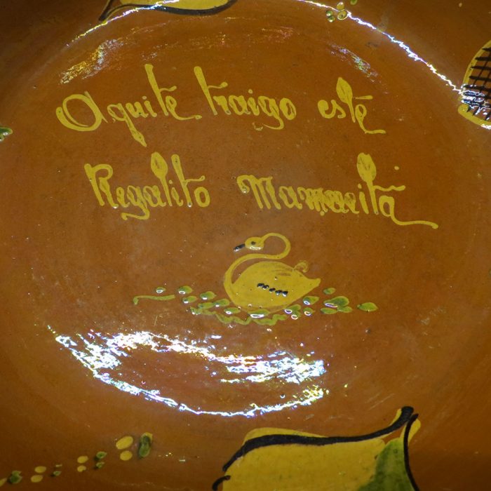 Unique Large Vintage Mexican Bowl with Inscription for Mother | Catherine's Loft