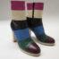 Valentino Garavani Multicolor Striped Leather Ankle Boots | Catherine's Loft