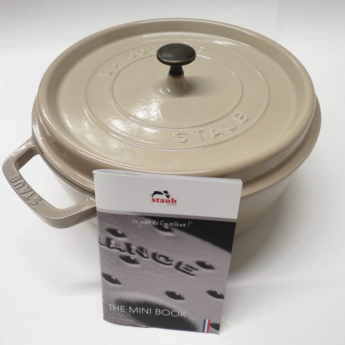 Staub Enameled Cast Iron Round Shallow Cocotte 6 Qt Dutch Oven NIB | Catherine's Loft