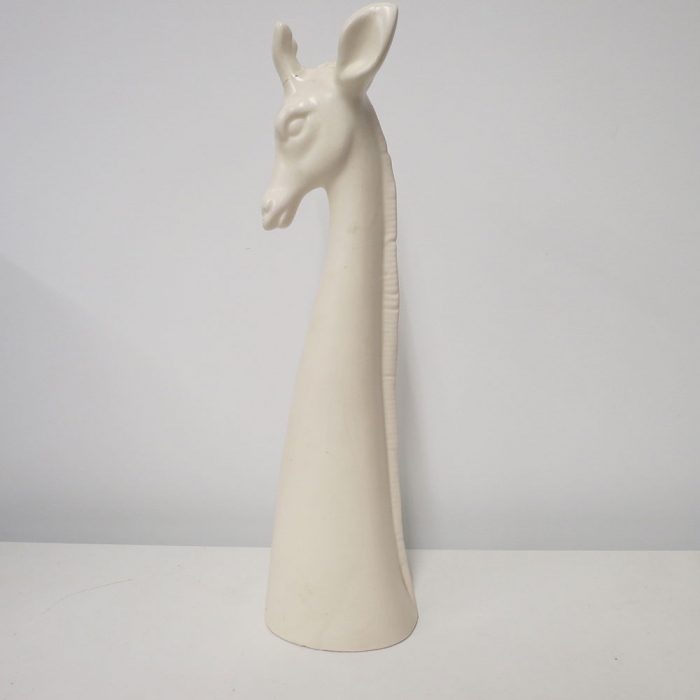 Vintage White Ceramic Giraffe Sculpture 1960s | Catherine's Loft