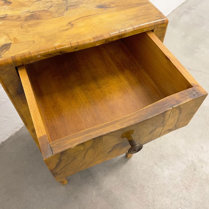 Antique Olive Wood Side Table w/Drawers | Catherine's Loft