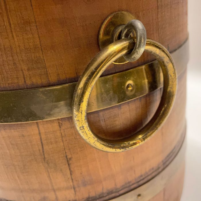 Vintage Santiq Handcrafted Wood/Brass Ice Bucket | Catherine's Loft