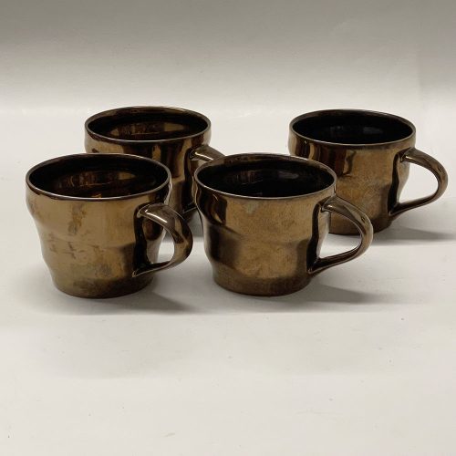 Starbucks Coffee Mugs Original 2013 Metallic Gold 12 Oz Set of 4 | Catherine's Loft