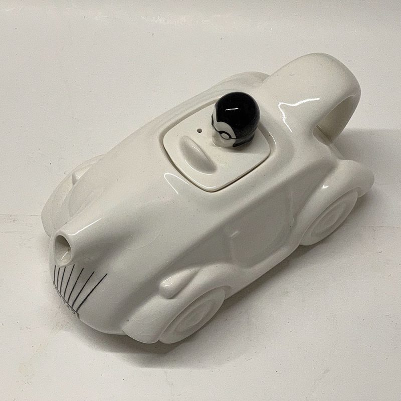 Vintage Vandor Race Car White Ceramic Teapot 1978 Catherine's Loft