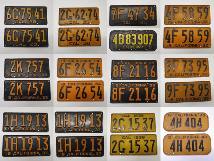 Incredible Collection of Rare Antique California Automobile License Plates | Catherine's Loft