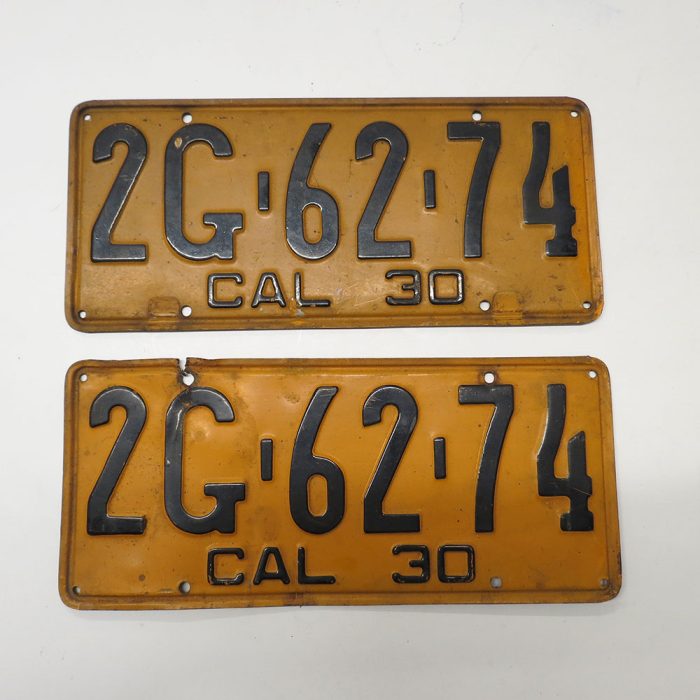 Incredible Collection of Rare Antique California Automobile License Plates | Catherine's Loft