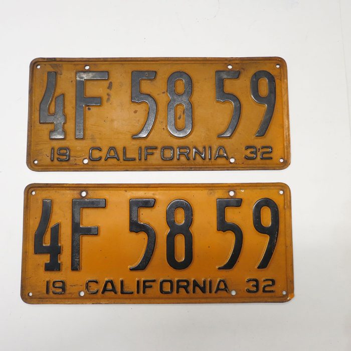 Incredible Collection of Rare Antique California Automobile License Plates | Catherine's Loft