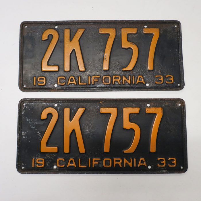 Incredible Collection of Rare Antique California Automobile License Plates | Catherine's Loft