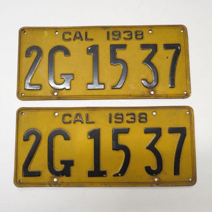 Incredible Collection of Rare Antique California Automobile License Plates | Catherine's Loft