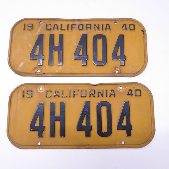 Incredible Collection of Rare Antique California Automobile License Plates | Catherine's Loft