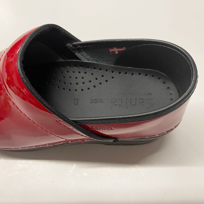 Women's Sanita Pro Red Patent Leather Clogs EU Size 39 NEW | Catherine's Loft