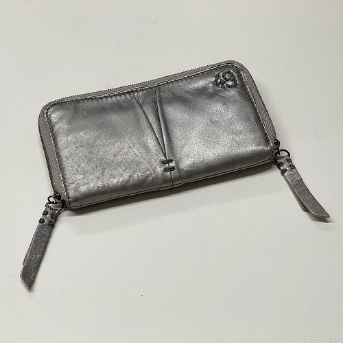 49 Square Miles Women's Distressed Silver Color Leather Wallet NEW | Catherine's Loft