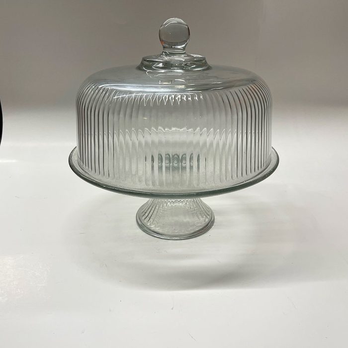 Vintage 1950's Glass Covered Cake Stand | Catherine's Loft