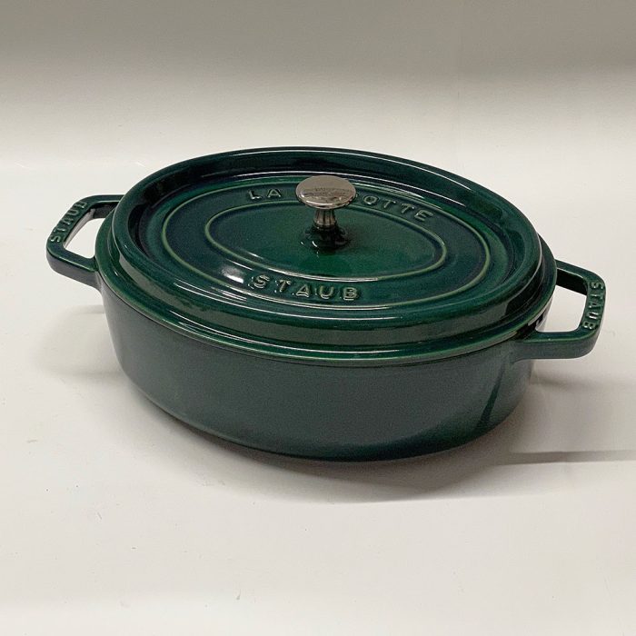 Staub 29cm 4 Qt Oval Cocotte Dutch Oven Green Color | Catherine's Loft