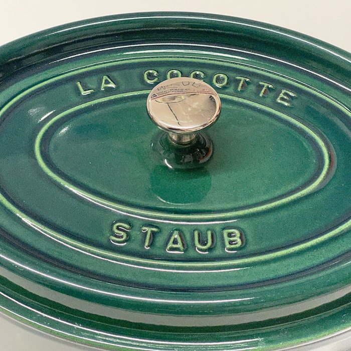 Staub 29cm 4 Qt Oval Cocotte Dutch Oven Green Color | Catherine's Loft