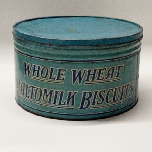 Antique Whole Wheat Maltomilk Biscuits Tin 1940's | Catherine's Loft