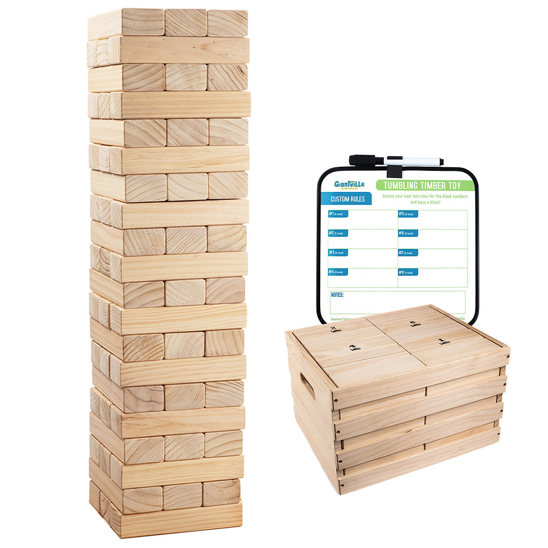 Giantville Tumbling Timber Toy Giant Jenga Tower Style Game | Catherine's Loft