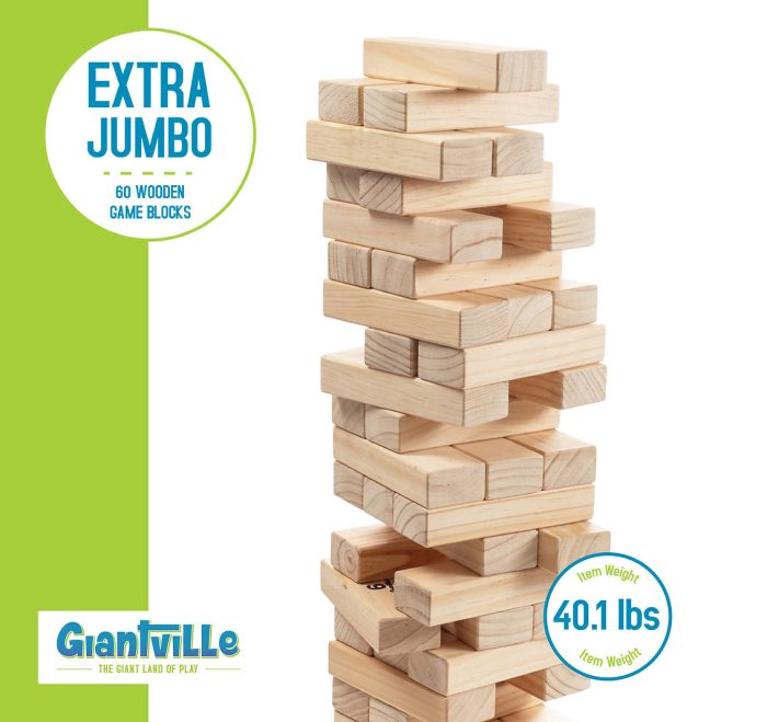Giantville Tumbling Timber Toy Giant Jenga Tower Style Game | Catherine's Loft