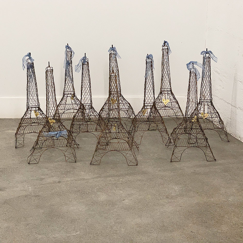 Collection of 10 Wire Metal Paris France Eiffel Towers | Catherine's Loft