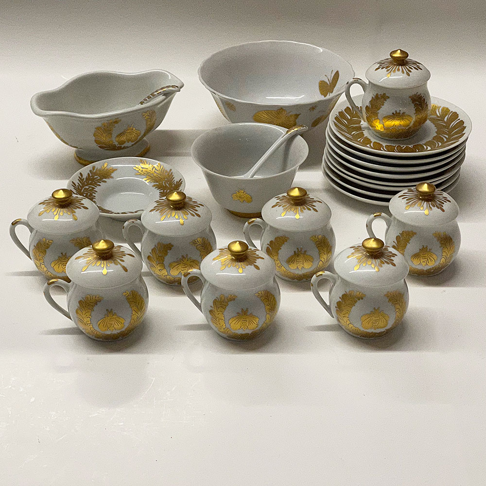 RARE Vintage Apilco/Pillivuyt France Pot de Creme 30-Piece Set | Catherine's Loft