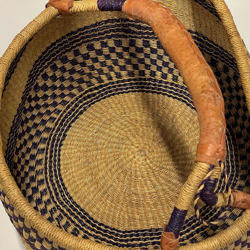 Vintage Large Woven African Bolga Basket | Catherine's Loft